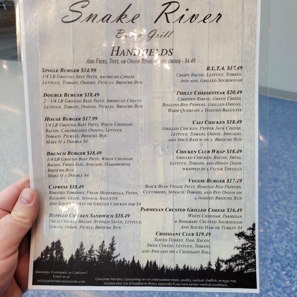 Snake River Bar & Grill Menu image 2